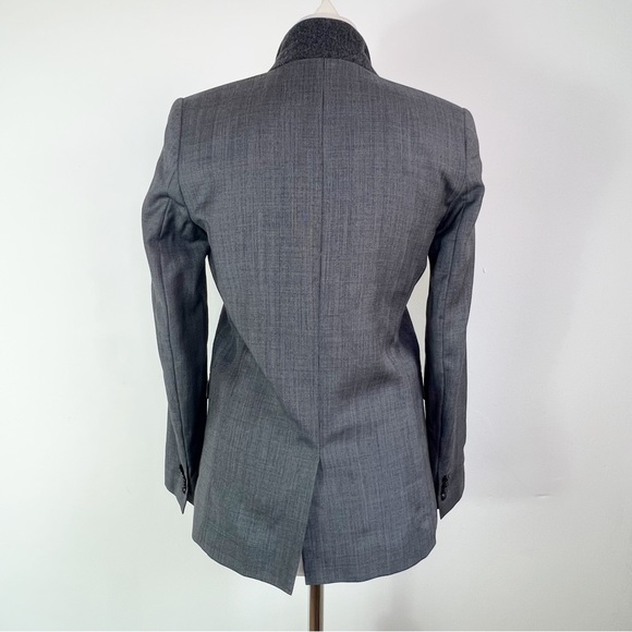 The Kooples Women's Wool Grey Blazer Suit Jacket Size 38 UK 10 - Picture 6 of 12